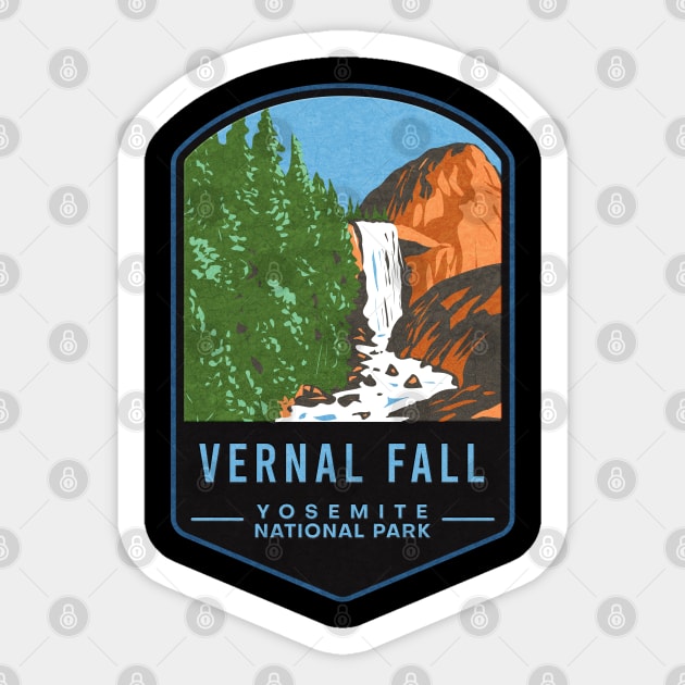 Vernal Fall Yosemite National Park Sticker by JordanHolmes